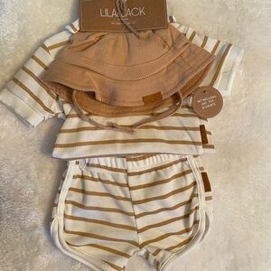 LILA & JACK 3 PIECE SET - HAT, TOP & SHORTS